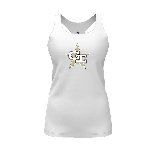 [FT0TRBWH-FYS-LOGO2] Decker Racerback Tank Top (Female Youth S, White, Logo 2)