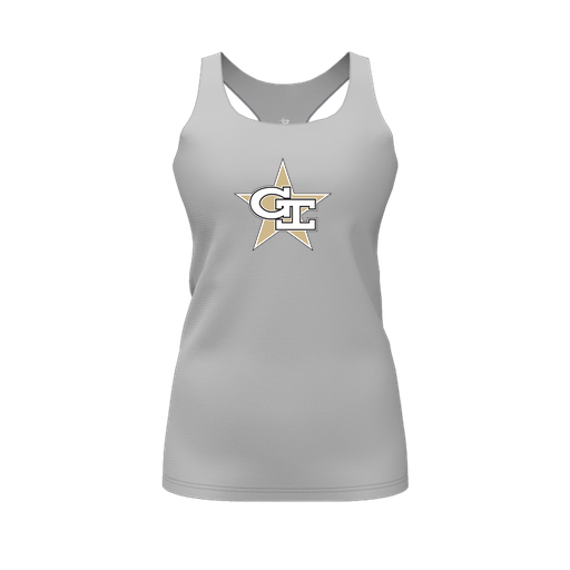 [CUS-DFW-RCBK-PER-GRY-FYS-LOGO2] Racerback Tank Top (Female Youth S, Gray, Logo 2)