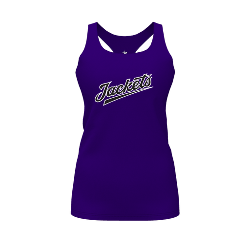 [FT0TRBPP-FYS-LOGO1] Decker Racerback Tank Top (Female Youth S, Purple, Logo 1)