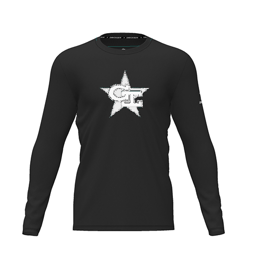 [CUS-DRIF-TEES-PER-CNK-LSL-BLK-YXS-LOGO2] Dri Fit Performance T-Shirt (Youth XS, Black, Logo 2, Long Sleeve)