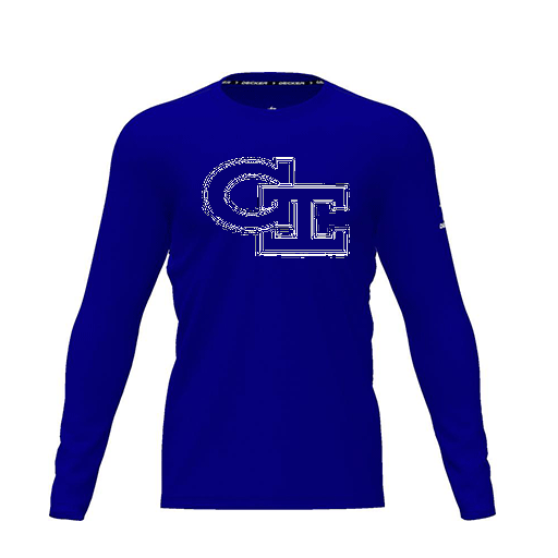 [CUS-DRIF-TEES-PER-CNK-LSL-RYL-YXS-LOGO3] Dri Fit Performance T-Shirt (Youth XS, Royal, Logo 3, Long Sleeve)