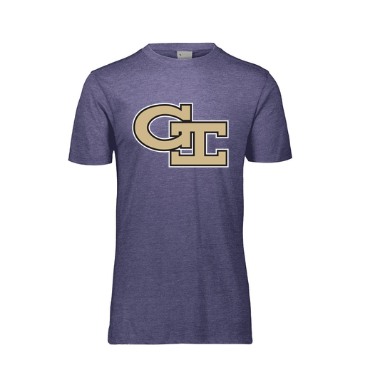 [FTSCUBNV-YS-LOGO3] Decker Youth Tri-Blend T-Shirt - Short Sleeve (Youth S, Navy, Logo 3)