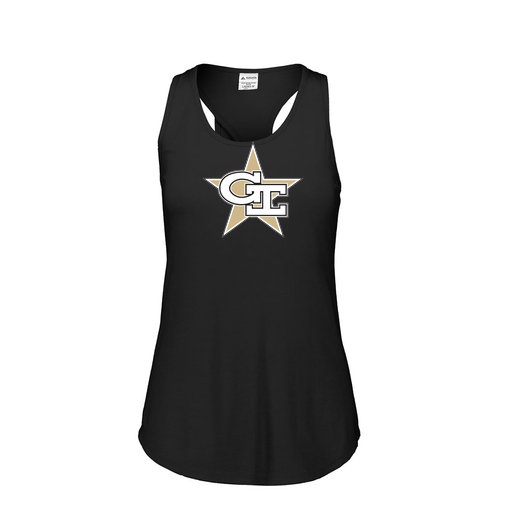 [3078.K94.S-LOGO2] Ladies Tri Blend Tank Top (Female Adult S, Black, Logo 2)