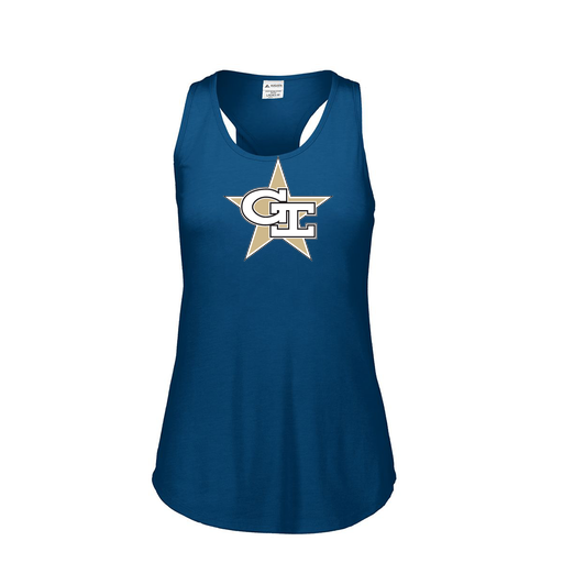 [3078.U22.S-LOGO2] Ladies Tri Blend Tank Top (Female Adult S, Navy, Logo 2)