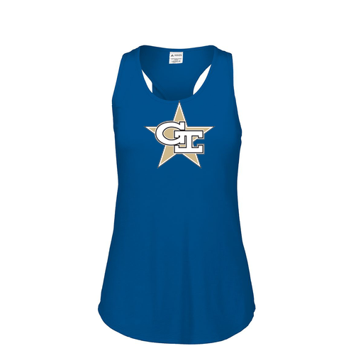 [3078.U55.S-LOGO2] Ladies Tri Blend Tank Top (Female Adult S, Royal, Logo 2)