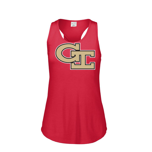[3078.V96.S-LOGO3] Ladies Tri Blend Tank Top (Female Adult S, Red, Logo 3)