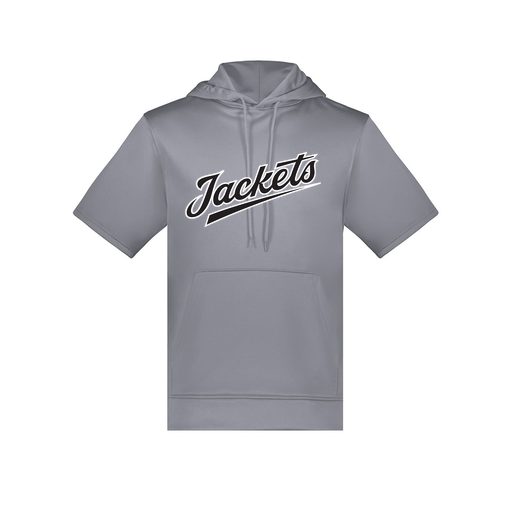 [6871.059.S-LOGO1] Men's Dri Fit Short Sleeve Hoodie (Adult S, Gray, Logo 1)