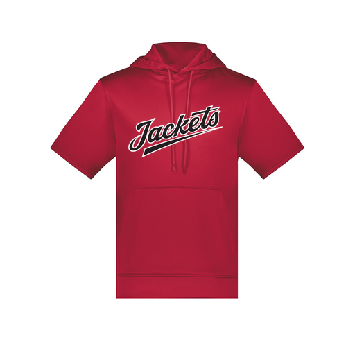 [6871.083.S-LOGO1] Men's Dri Fit Short Sleeve Hoodie (Adult S, Red, Logo 1)