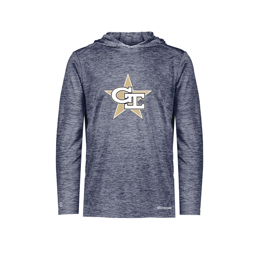 [CUS-DFW-CHGHOOD-PER-LSL-NVY-AS-LOGO2] Men's Charge Hoodie (Adult S, Navy, Logo 2)