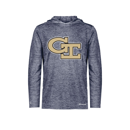 [FOLHCGNV-AS-LOGO3] Decker Men's Charge Hoodie (Adult S, Navy, Logo 3)