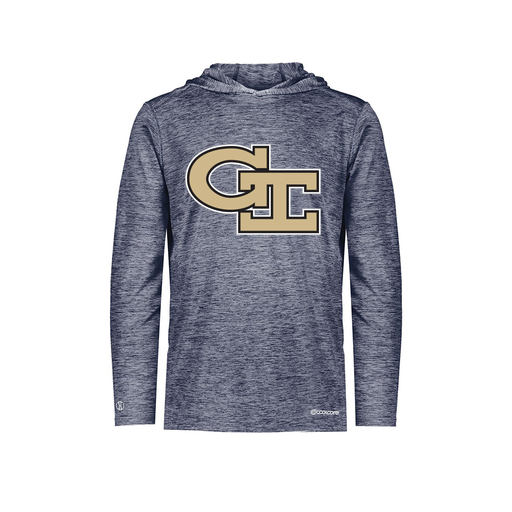 [FOLHCGNV-YS-LOGO3] Decker Youth Charge Hoodie (Youth S, Navy, Logo 3)