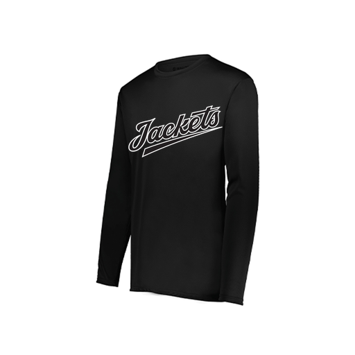 [222822.080.XS-LOGO1] Men's LS Smooth Sport Shirt (Adult XS, Black, Logo 1)