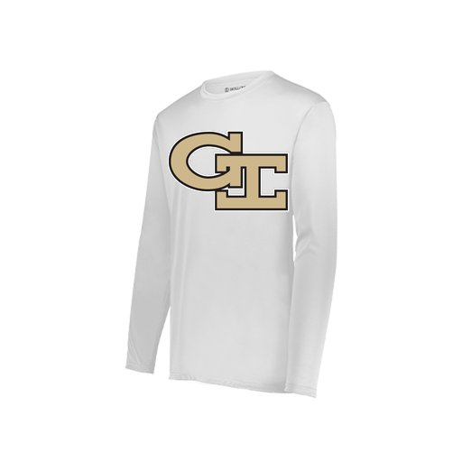 [222822.005.XS-LOGO3] Men's LS Smooth Sport Shirt (Adult XS, White, Logo 3)