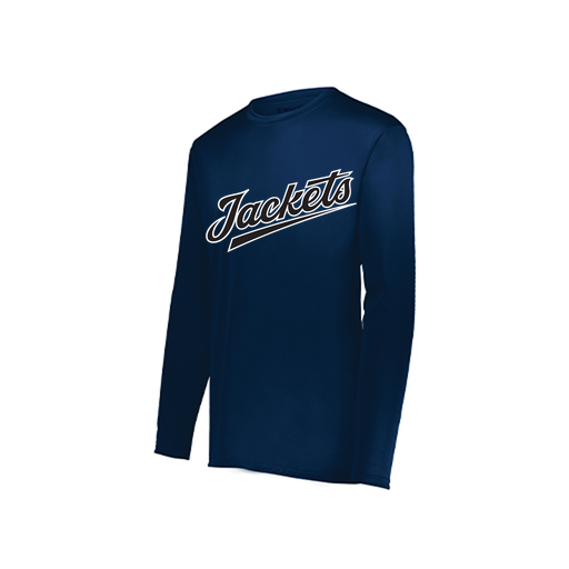 [222822.065.XS-LOGO1] Men's LS Smooth Sport Shirt (Adult XS, Navy, Logo 1)
