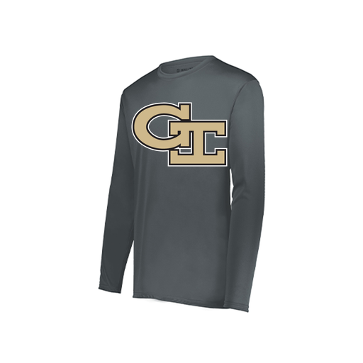 [222822.059.XS-LOGO3] Men's LS Smooth Sport Shirt (Adult XS, Gray, Logo 3)