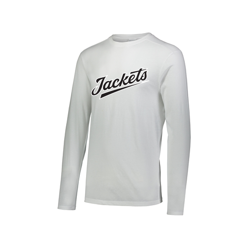 [FTLCUBWH-AXS-LOGO1] Decker Men's Tri-Blend T-Shirt - Long Sleeve (Adult XS, White, Logo 1)
