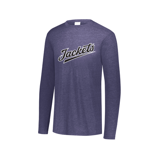 [FTLCUBNV-AXS-LOGO1] Decker Men's Tri-Blend T-Shirt - Long Sleeve (Adult XS, Navy, Logo 1)