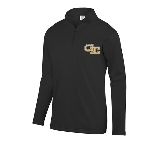 [DFW-FFQZ-BLK-AS-LOGO3] Men's FlexFleece 1/4 Zip (Adult S, Black, Logo 3)