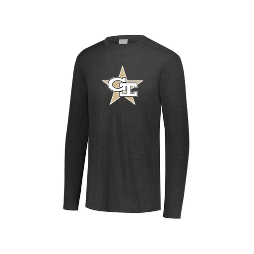 [3076.K94.S-LOGO2] Youth LS Ultra-blend T-Shirt (Youth S, Black, Logo 2)