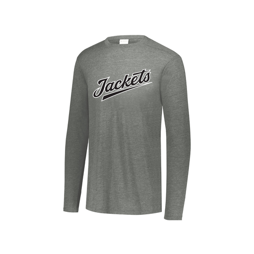 [FTLCUBGY-YS-LOGO1] Decker Youth Tri-Blend T-Shirt - Long Sleeve (Youth S, Gray, Logo 1)