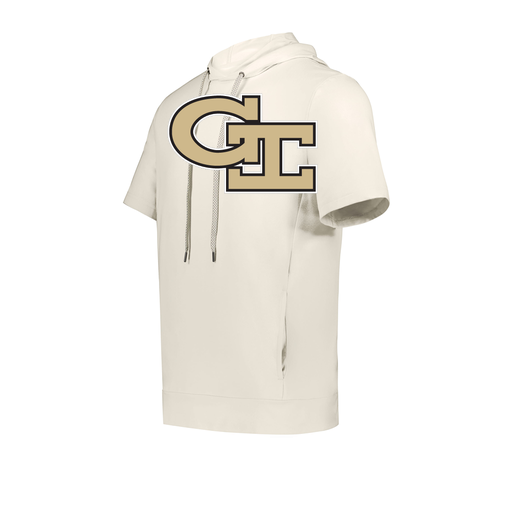 [222605-WHT-YS-LOGO3] YOUTH VENTURA SOFT KNIT SHORT SLEEVE HOODIE (Youth S, White, Logo 3)