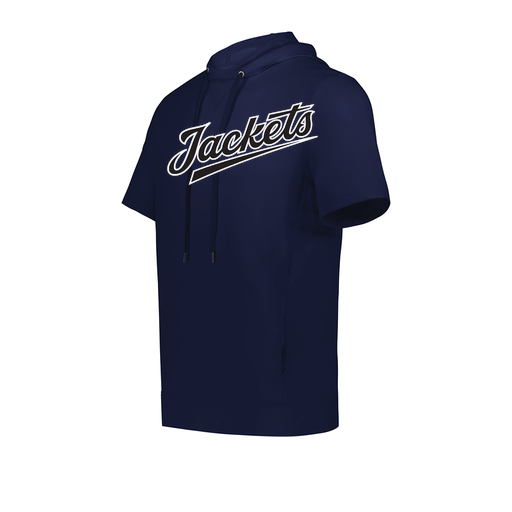 [222605.065.S-LOGO1] YOUTH VENTURA SOFT KNIT SHORT SLEEVE HOODIE (Youth S, Navy, Logo 1)