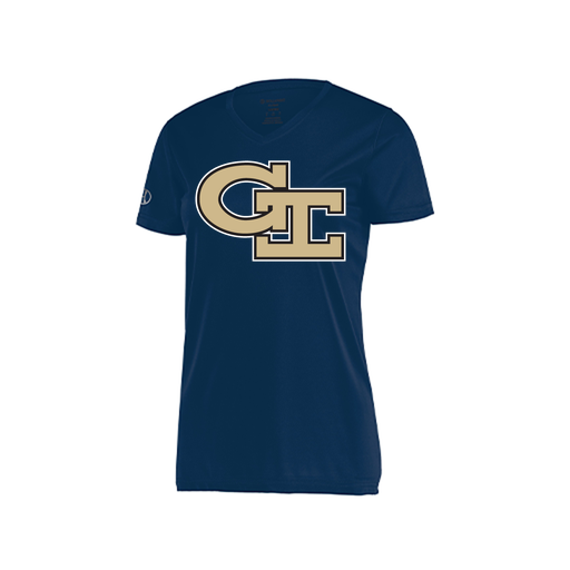 [222820.065.S-LOGO3] Ladies Movement Dri Fit Shirt (Female Adult S, Navy, Logo 3)