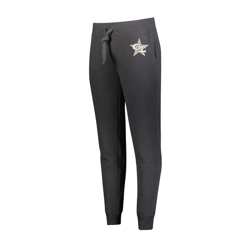 [229748.080.XS-LOGO2] Ladies 60/40 Fleece Jogger (Female Adult XS, Black, Logo 2)