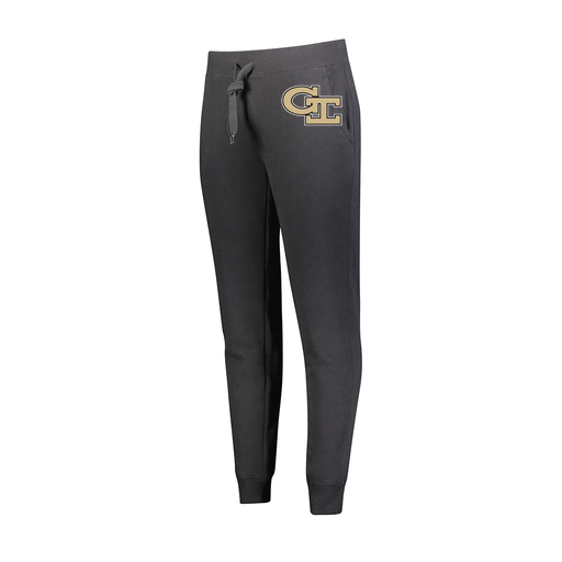 [229748.080.XS-LOGO3] Ladies 60/40 Fleece Jogger (Female Adult XS, Black, Logo 3)