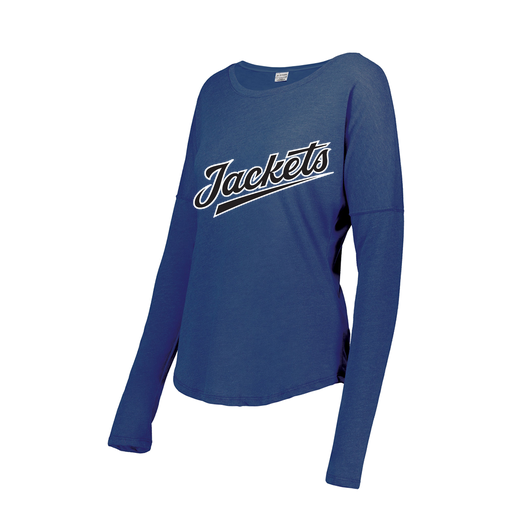 [3077.U55.XS-LOGO1] Ladies LS Ultra-blend T-Shirt (Female Adult XS, Royal, Logo 1)